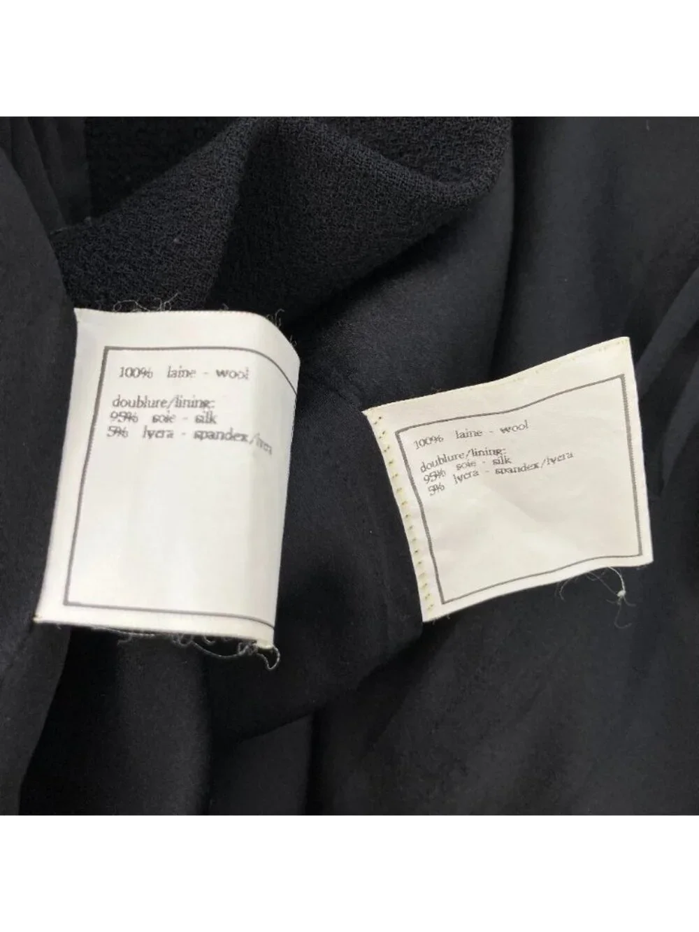 Chanel Vintage CC Logo Button Tweed Jacket Skirt Set 38 Black